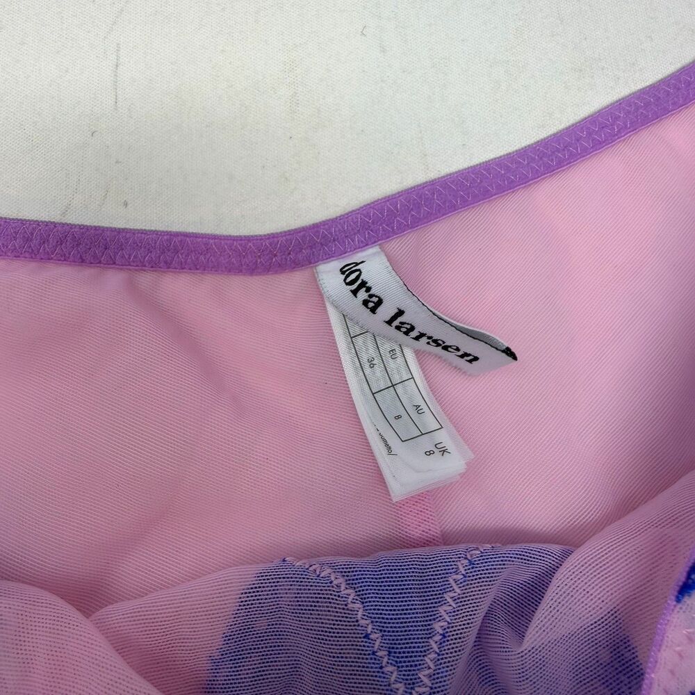 Free People Dora Larsen All Over Lace Underwire Bra in Purple & Pink 36B US 6 4 - Picture 3 of 10